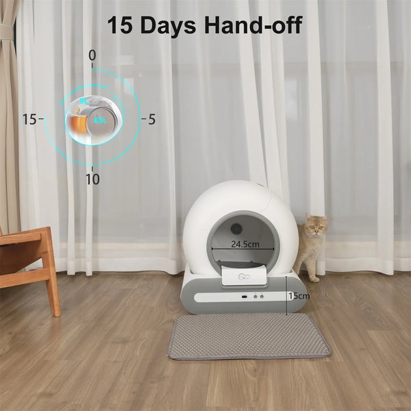 🐾 Automatic Cat Litter Box Self Cleaning with App Control
