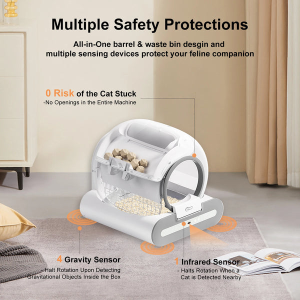 🐾 Automatic Cat Litter Box Self Cleaning with App Control