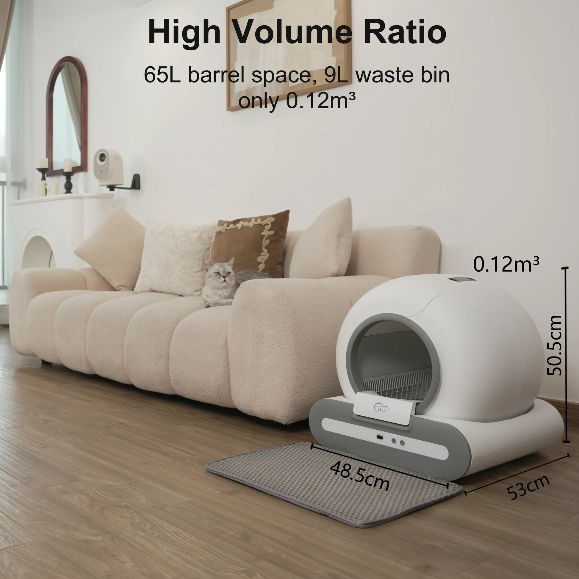 🐾 Automatic Cat Litter Box Self Cleaning with App Control