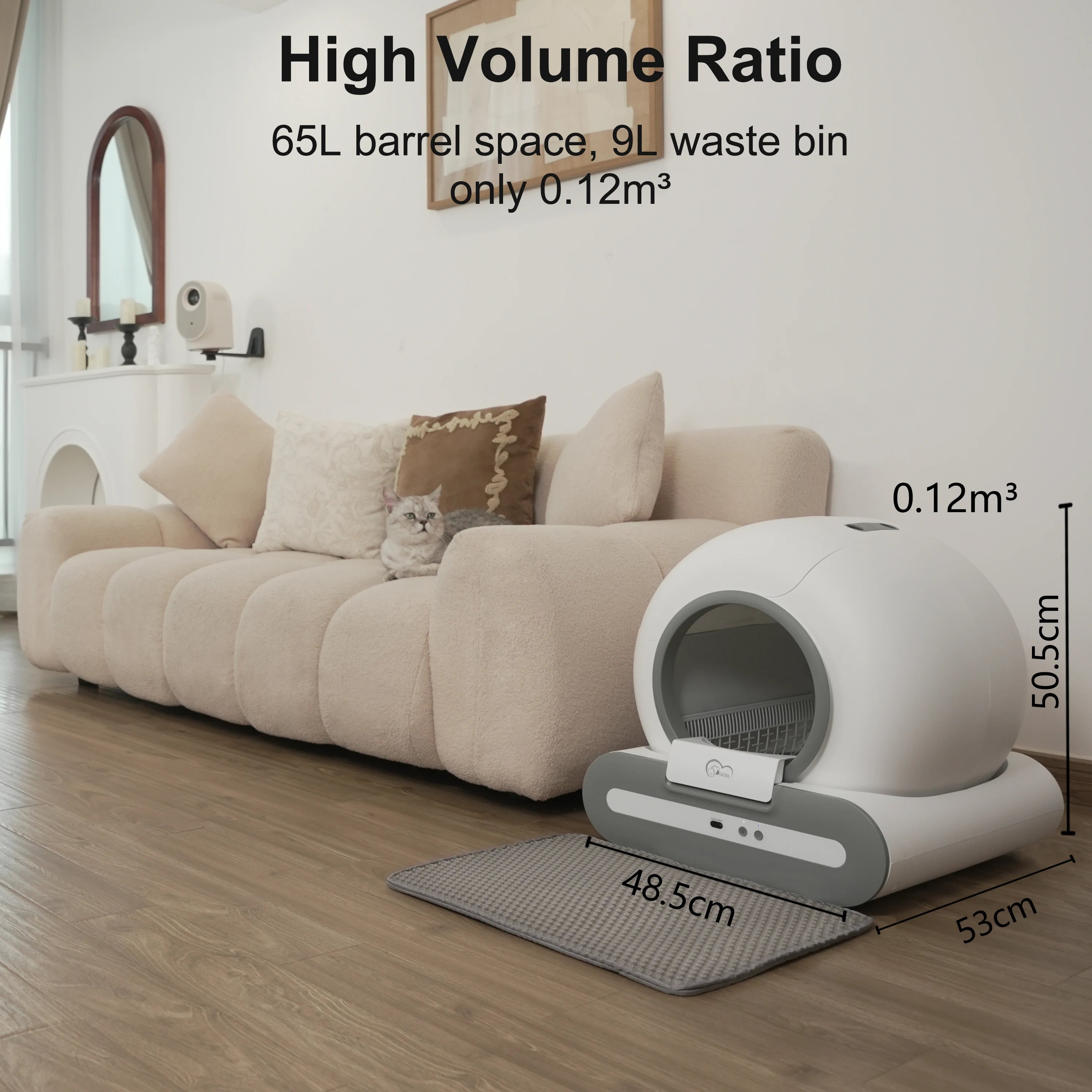 🐾 Automatic Cat Litter Box Self Cleaning with App Control